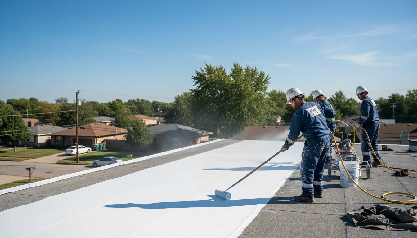 Commercial roof coating in Hendrix, OK near me
